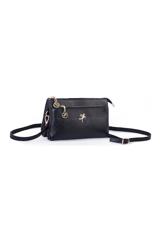 Nas Bag Kadın Çapraz Ve Clutch Çanta Bilek Ve Çapraz Askılı 24x15 Cm Siyah Victoria