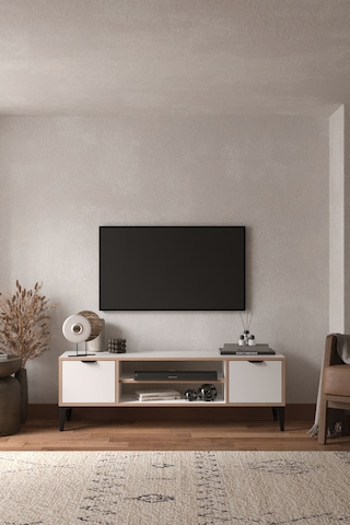 Sarmobi Arden 2 Kapaklı Tv Ünitesi Beyaz