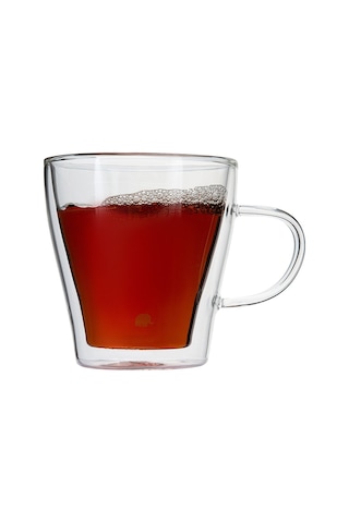 Jumbo Glory Double Wall 2'li Kulplu Bardak 250 Ml Şeffaf