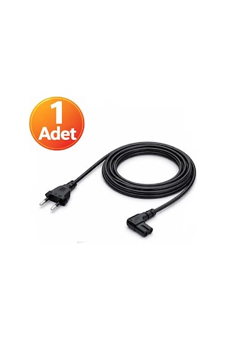 90 Derece L Uç Teyp Radyo Fişi Ps5 Ps4 Ps3 Xbox One S X Power Güç Kablosu - 1.5m