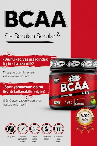 Bcaa 120 Gr. Yeşil Elma Aromalı
