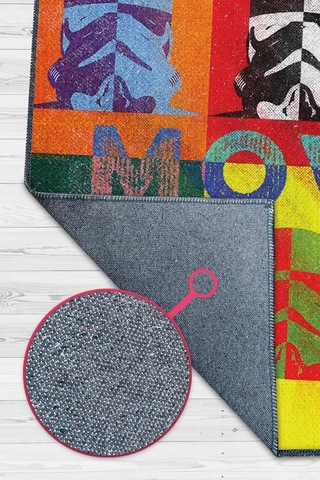 Homshtag Kıpırdama Film Halısı Star Wars Temalı Film Halısı Çok Renkli