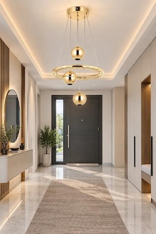 Modern Premium Gold Halka 3 Renkli Ledli Sarkıt Avizesi Salon Mutfak Çocuk Odası Şık Modelleri 84w Beyaz