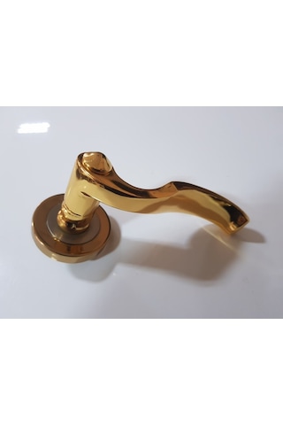 Çelik Kapı Kolu Rozetli Prinç Hanedan Altın Sağ