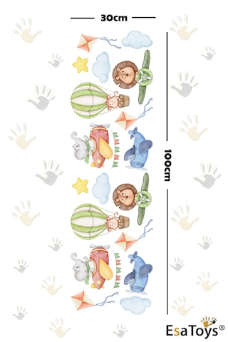 Uçak Temalı Çocuk Odası Sticker Seti