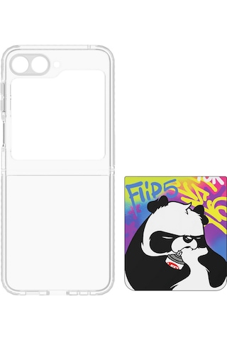 Galaxy Z Flip 5 Flipsuit Kart - Angry Panda By Leo Lunatic