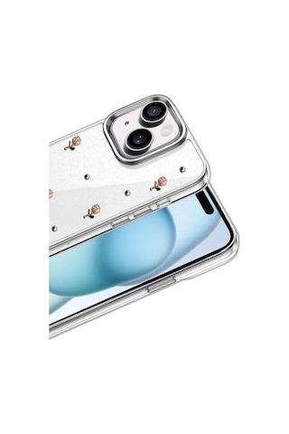 Newface Apple Uyumlu iPhone 15 Plus Fiyonk Desenli Kapak - Desen 6 Resimdeki