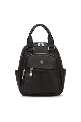 Newish Polo Kadın Deri Monica Sırt Çantası New309 Siyah