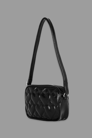 İcone Bag Icone Çocuk Kalp Kapitone Detaylı Omuz Çantası Siyah