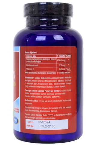 Vitapol Collagen Hyaluronic Acid Vitamin C 200 Tablet