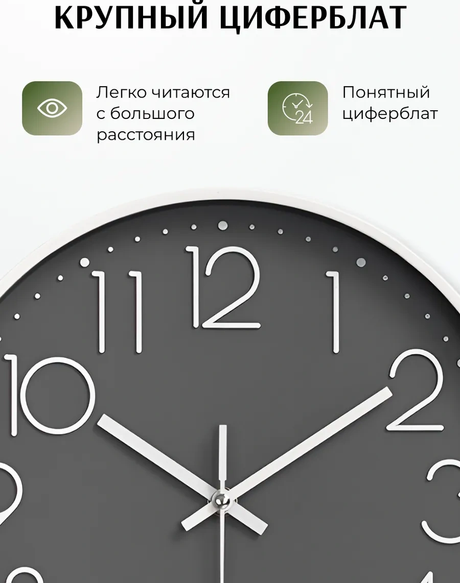 Artclock 25 Cm Büyük, Sessiz İç Mekan Duvar S 242989431 Beyaz