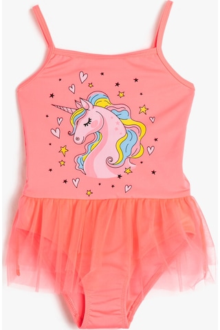 Koton Mayo Tül Detaylı Unicorn Baskılı Pembe 3skg30034bm 3SKG30034BM909 Pembe