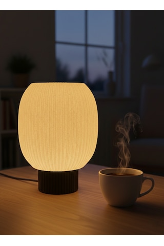 Styline -modern Masa Ve Gece Lambası Ambiyans Lambası, Dekoratif Led Abajur Beyaz