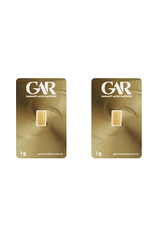 2 Adet 1 Gr 24 Ayar Altın 995 Gar
