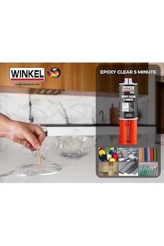 Wınkel 20065 Pro 5 Mınute Clear Çift Kompenantlı Epoksi 25 Gr.