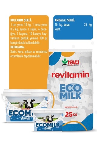 Revitamin Eco Milk Vitamin Mineral Premiks 25 Kg Kraft