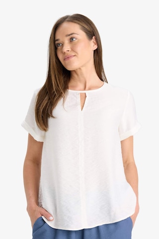 Defacto Regular Fit Yuvarlak Yaka Kısa Kollu Bluz C8831ax25smer105 Ekru