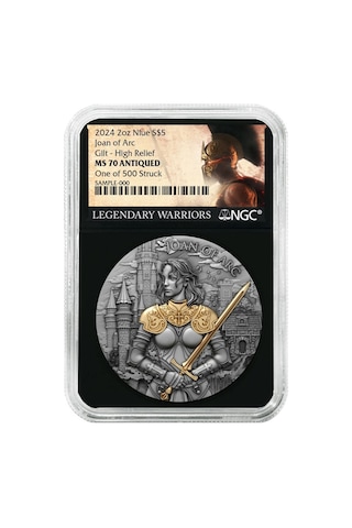Agakulche Joan Of Arc Altın Kaplama Ngc Sertifikalı Gümüş Sikke Coin