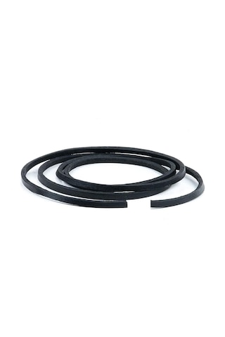 Hakiki Deri Siyah 5 Mm 1 Çift 100 Cm Ayakkabı Bağcığı Siyah