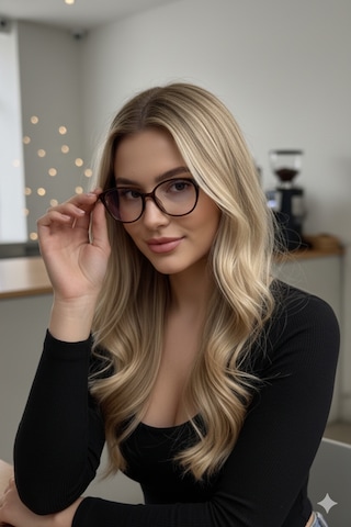 Glam Cat Eye Mavi Işık Filtreli Optik Cam Uyumlu Koruyucu Gözlük Kahverengi