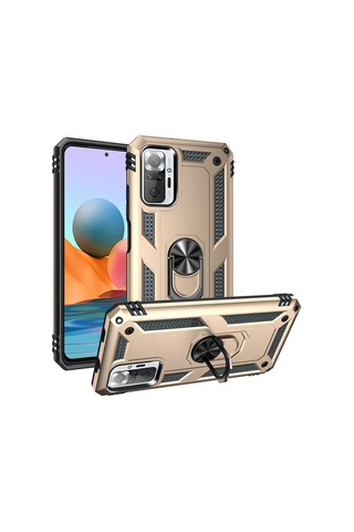 Xiaomi Redmi Note 10 Pro Kılıf Vega Yüzüklü Standlı Zırh Kılıf