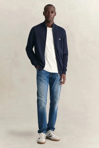 Gant Erkek Lacivert Regular Fit Fermuarlı Hırka-24669