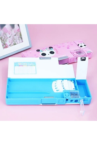 Xj-kawaii Kalem Kutusu Okul Malzemeleri Deforme Saklama Kutusu Karikatür Kalem Kutusu Plastik Kalem Kutusu Çocuk Öğrenci Okul Malzemeleri Hediyeler Th