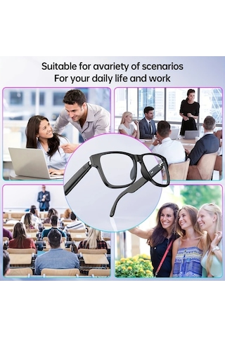 Xuweiwei Mavi Lıfebee 2025 Akıllı Kablosuz Gözlük 100 Dil Çeviri Müzik Ses Kaydı Usb Şarj Seyahat Ofis İçin