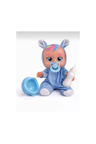 Konuşan Ve Gözyaşı Döken Kolları Ve Kafası Et Bebek Peluş Tulumlu 28 Cm Ağlayan Oyuncak Bebek Mavi 79645646
