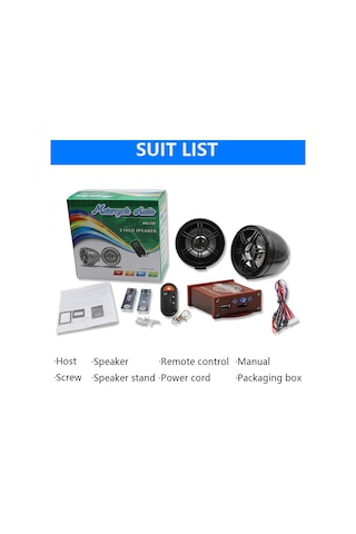 Hallow-motosiklet Anti-hırsızlık Hoparlör Bt Usb/tf Kart Mp3 Lmk00138