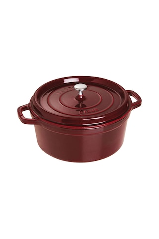 Staub 405093620 Yuvarlak Döküm Tencere Bordo 28 CM