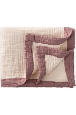 Cigit Kalın Biyeli Çift Kat Ham Battaniye 85x90 Cm Bakır Krem