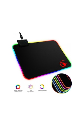 J-Tech J-25 Rgb Işıklı Oyuncu Mouse Pad Kaymaz Taban 25-30Cm