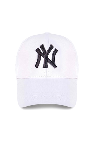 Unisex 2'li Set Lacivert ve Beyaz Renk Ny New York Beyzbol Şapka - Unisex Lacivert - Beyaz