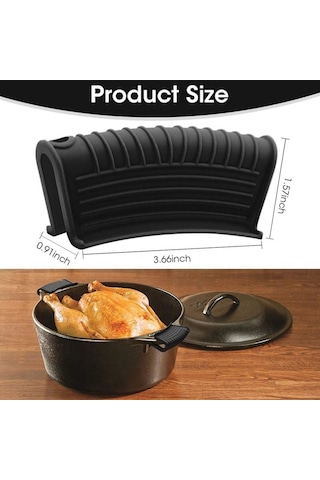 Kalın Silikon Tencere Tutucu Yalıtım Koruyucu Tencere Tutucu Kelepçesi Dökme Demir Tencere Tava Wok El Diğer