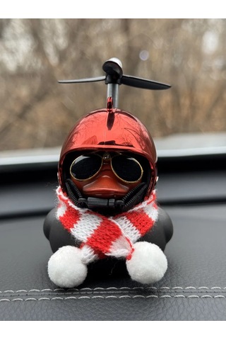 Stikerok Aracın İçinde Kasklı Ve Gözlükleri Olan Ördek 188622061