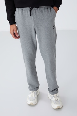 Tommy Life Gri Melanj Bağcıklı Cepli Standart Kalıp Klasik Paça Erkek Eşofman Alt - 84682 GB MELANJ