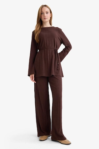 Defacto Wide Leg Geniş Bol Paça Pantolon F6368ax25aubn328 Kahve