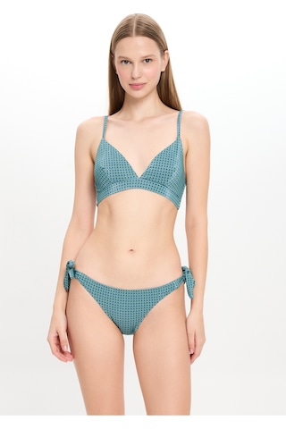 Toosalty Kadın Yeşil Geometrik Desen Üçgen Bikini Takımı 25sw010st Yeşil