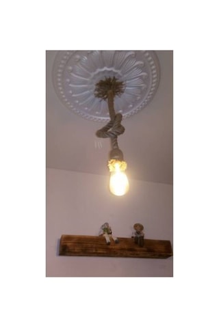 Jüt Halat Avize 20 Mm 100cm Kablo Duy Sarkıt Avize Doğal Görünüm Şık Ürün Natural