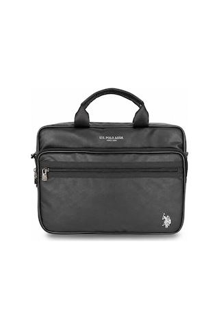 U.S. Polo Assn. U.s. Polo Assn. Laptop Bölmeli Evrak Çantası 15.6 İnç Şık Tasarım Omuz Askılı Ofis Çantası Plevr26037 Siyah