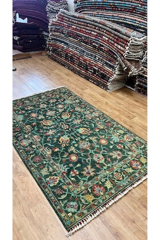 El Dokuma Afghan Halısı Yeşil