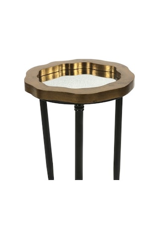 Vitale Pera Ahşap Yan Sehpa Ak.Ga0048