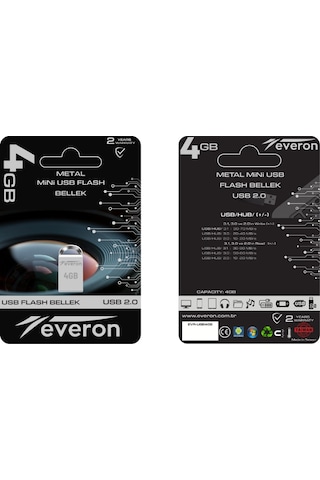 Everon 4gb Metal Usb Mini Flash Bellek