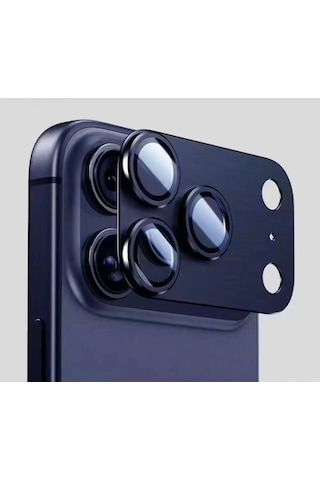 Apple Uyumlu iPhone 17 Pro Metal Koruyucu Lens Çerçeveli Pürüzsüz Abis