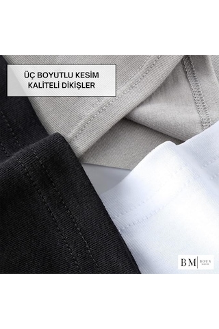 Boun Marche Erkek Atlet Premium 6'lı Kutu Penye Süprem %100 Pamuk Beyaz