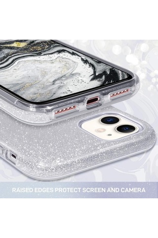 Apple Uyumlu iPhone 12 Pro Max Kilif ???Zore Eni Parildayan Tasli Kilif 462290412