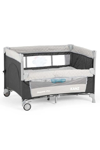 Kanz Sleepside +Plus Anne Yanı Park Yatak Ve Oyun Parkı Siyah + Yatak