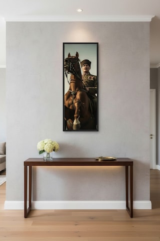 Atatürk Tablosu 25x60 Cm Dikey Çerçeveli Ofis & Ev Dekorasyonu Anma Köşesi