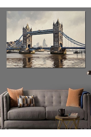 Ahşap Tablo Tower Bridge Ve Londra Manzarası